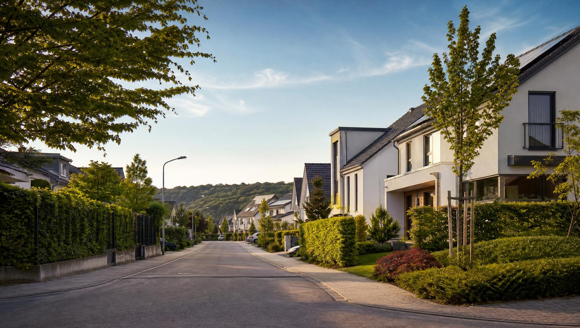 Moderne Wohngegend in Würselen